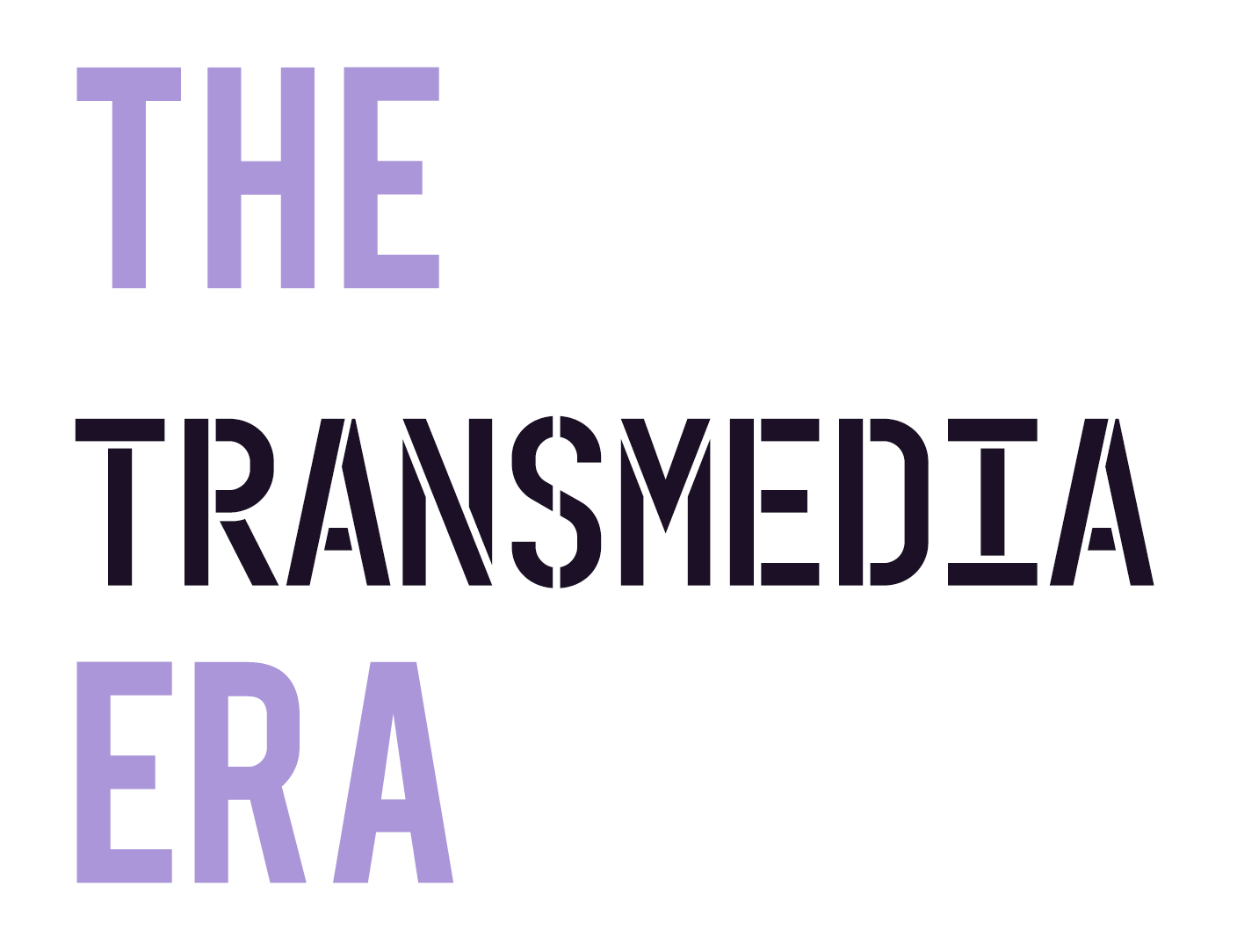graphic section header: the transmedia era
